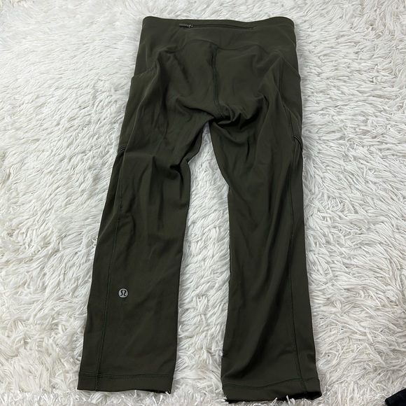 Lululemon Speed Up Crop (21") Dark Olive - Picture 5 of 7